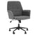 HOMCOM Linen Fabric Office Chair, Mid-Back Swivel Computer Chair, Adjustable, Armrests, Grey