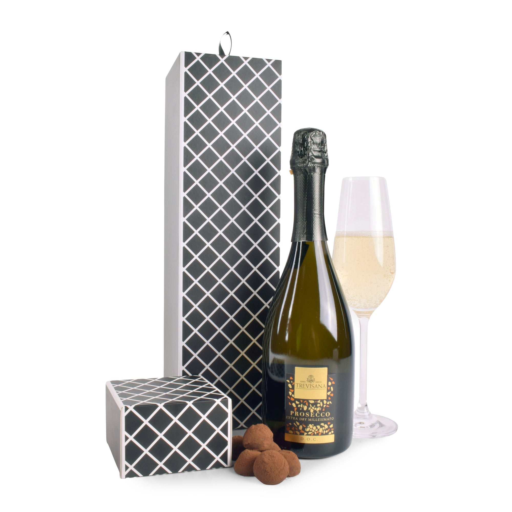 Geometric Prosecco & Truffles Gift Box