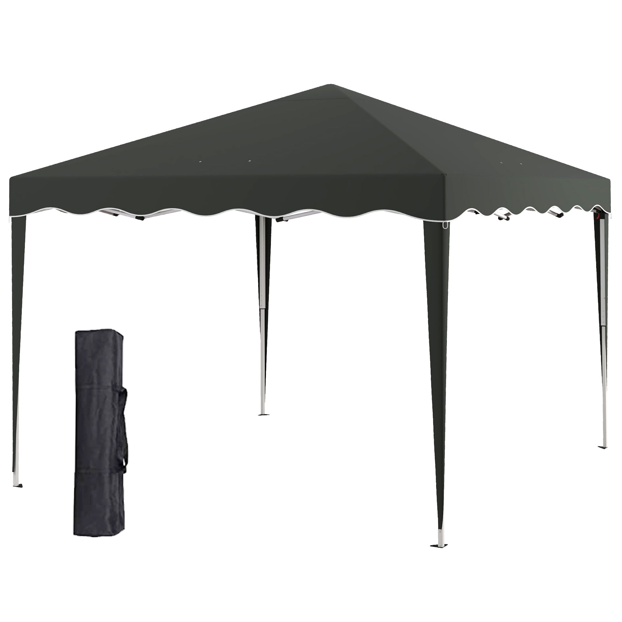 Outsunny 3 x 3m Pop Up Gazebo, Outdoor Camping Gazebo Party Tent with Carry Bag