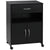 Vinsetto Mobile Printer Cabinet: Ample Storage, Open Shelf, Drawer, Black