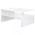 HOMCOM 2-Tier Coffee Table, Modern Rectangular Design Side/End Table with Open Shelf, for Living Room Entryway Hallway, White.