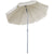 Outsunny Adjustable Beach Parasol: Elegant Cream Shade for Outdoor Relaxation, 2.2M