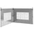 Outsunny Replacement Gazebo Side Panels with Windows, Compatible with 3x3(m) or 3x4m Pop Up Gazebos, 2 Pack, Grey