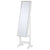 HOMCOM Jewelry Cabinet Standing Mirror Full Length Makeup Lockable Armoire Storage Organizer White