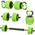 SPORTNOW 40kg Four-In-One Adjustable Weight Dumbbells Set, Barbell, Kettlebell, Push Up Stand - Green