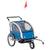 HOMCOM Bike Trailer 2-Seater for Bicycle Baby Child Jogger with Removable Canopy Storage Pocket Outdoor Steel Frame Blue