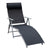 Outsunny Texteline Lounger: Foldable Recliner Chair with 5 Levels, for Garden & Patio, Black