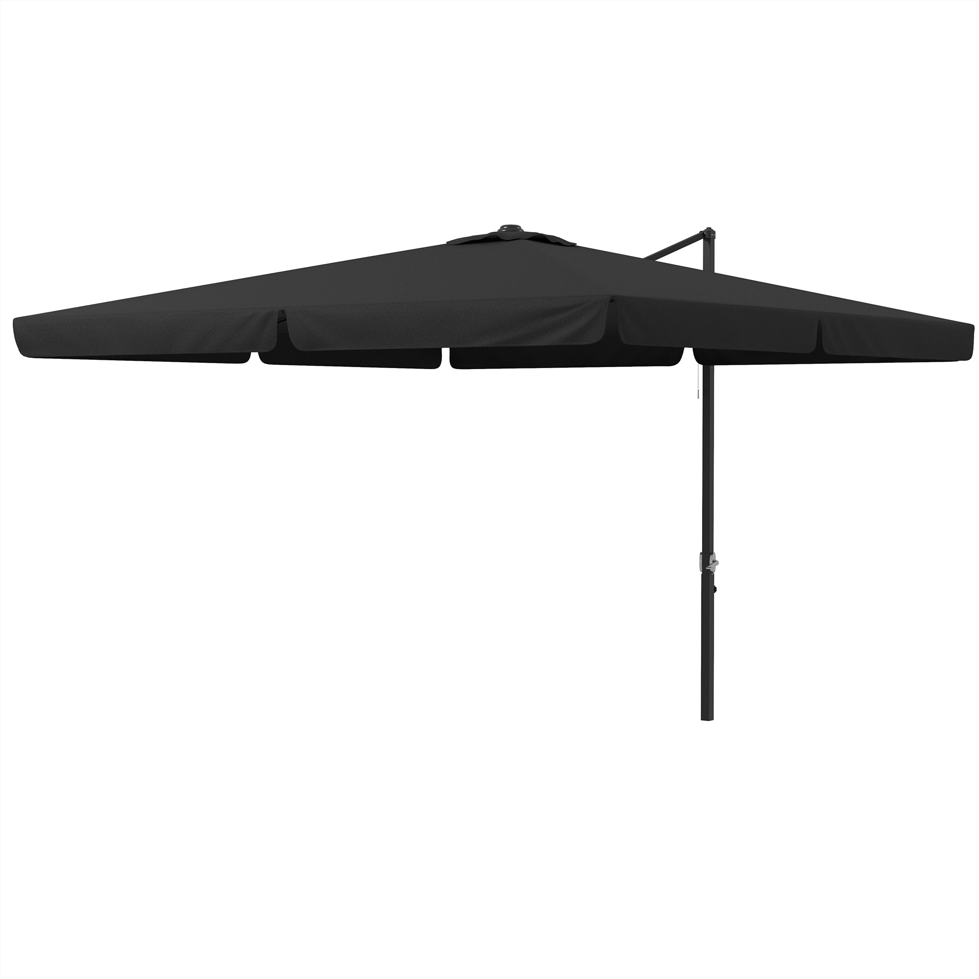 Outsunny 3(m) Cantilever Roma Parasol, Hanging Garden Parasol, Aluminium Square Patio Umbrella with Crank Handle and Tilt, Patio Sun Shade