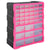 DURHAND Organiser Cabinet: 39 Drawer Plastic Storage Unit for Small Parts, Rose Red