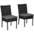 Outsunny Set of Two Armless Rattan Garden Chairs, Stylish and Durable Patio Seating, Elegant Design, Black