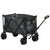 Outsunny Collapsible Outdoor Utility Wagon, Folding Garden Trolley Cart for Camping, Dark Grey