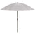 Outsunny 2.5m Adjustable Outdoor Garden Parasol Umbrella Sun Shade with Crank & Tilt, Light Grey