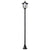 Outsunny 1.77m Tall Free-Standing ABS Garden Solar LED Lamp Post Black