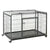 PawHut Folding Heavy-Duty Dog Crate: Double Door Pet Kennel with Removable Tray, Lockable Wheels, 125cm x 76cm x 81cm