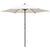 Outsunny 2.8m Garden Parasol Umbrella, Round Outdoor Market Table Umbrella, Parasol Patio Umbrella, 6 Ribs Manual Push, Sun Shade Canopy, Off-White