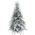 HOMCOM 6ft Bushy Snow-Flocked Artificial Christmas Tree, with LED Lights