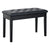 HOMCOM Elegant Piano Bench with Storage, PU Leather Upholstered Dressing Table Stool, 76x36x50cm, Black