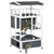 PawHut Cats Fir Wood 3-Tier Waterproof Play House Grey