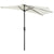 Outsunny 2.7m Balcony Half Parasol 5 Steel Ribs Construction Garden Outdoor Umbrella Cream White