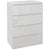 HOMCOM 4 Drawer Chest, High Gloss Storage Cabinets, Modern Bedroom Dresser, Sleek White