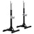 HOMCOM 2 Pairs Adjustable Barbell Squat Rack Portable Stand Weight Lifting Bench Press Home Gym w/ Wheels, Black