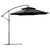 Outsunny Cantilever Parasol: 2.7m Banana Umbrella with Crank Handle, Double-Tier Canopy, Cross Base, Hanging Sun Shade, Black