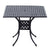 Outsunny Aluminium Square Garden Table with Parasol Hole, Grid Design Outdoor Dining Table for Patio, 90cm, Black