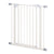 PawHut Pet Metal Safety Gate Pressure Fitted Stair Barrier for Dog Expandable Fence with Auto-Close Door Double Locking System 74cm to 84 cm White