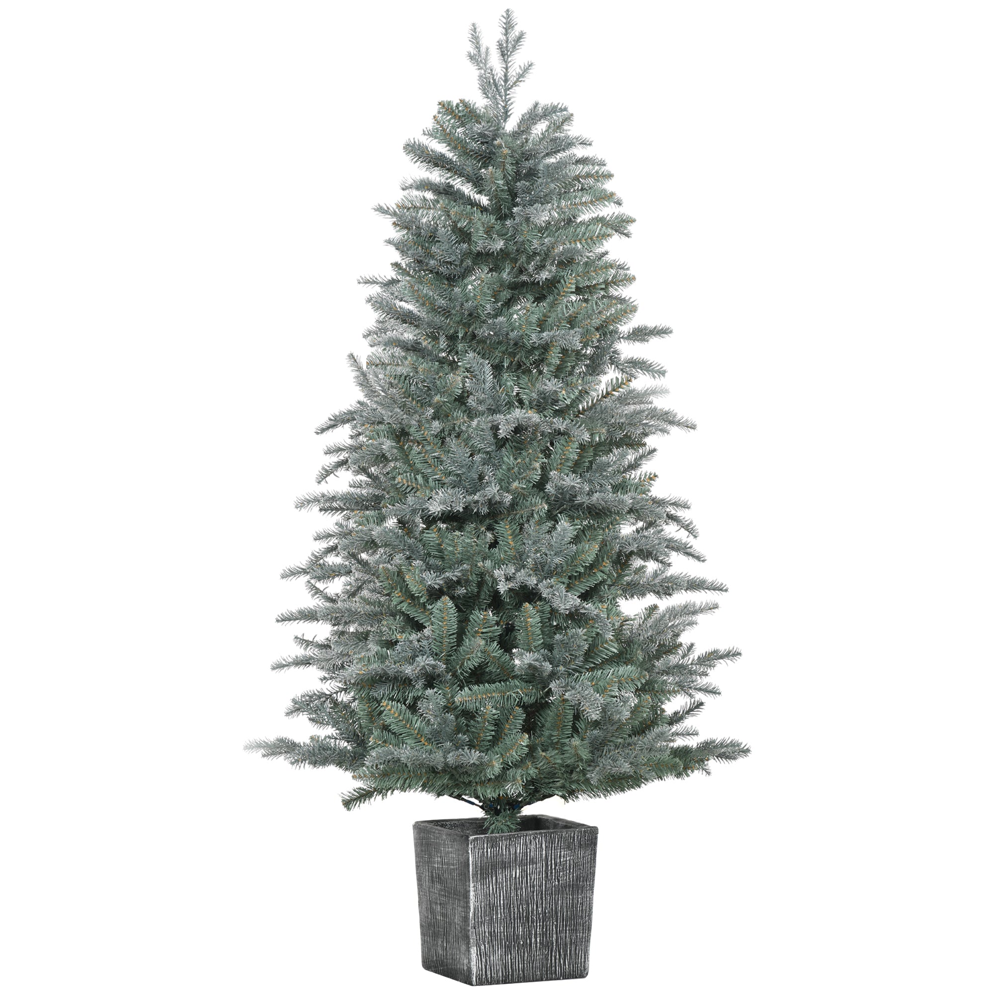 HOMCOM 5ft Tall Artificial Christmas Tree with Realistic Branches, Pot Stand and 1140 Tips, Xmas Decoration, Green