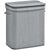 HOMCOM Laundry Basket, 100L Natural Wood, Single Compartment with Flip Lid, Removable Liner, Handles, Grey