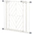 PawHut Pressure Fit Stair Gate, Dog Gate, with Auto Closing Door, Double Locking, Easy Installation, Openings 74-80cm - White