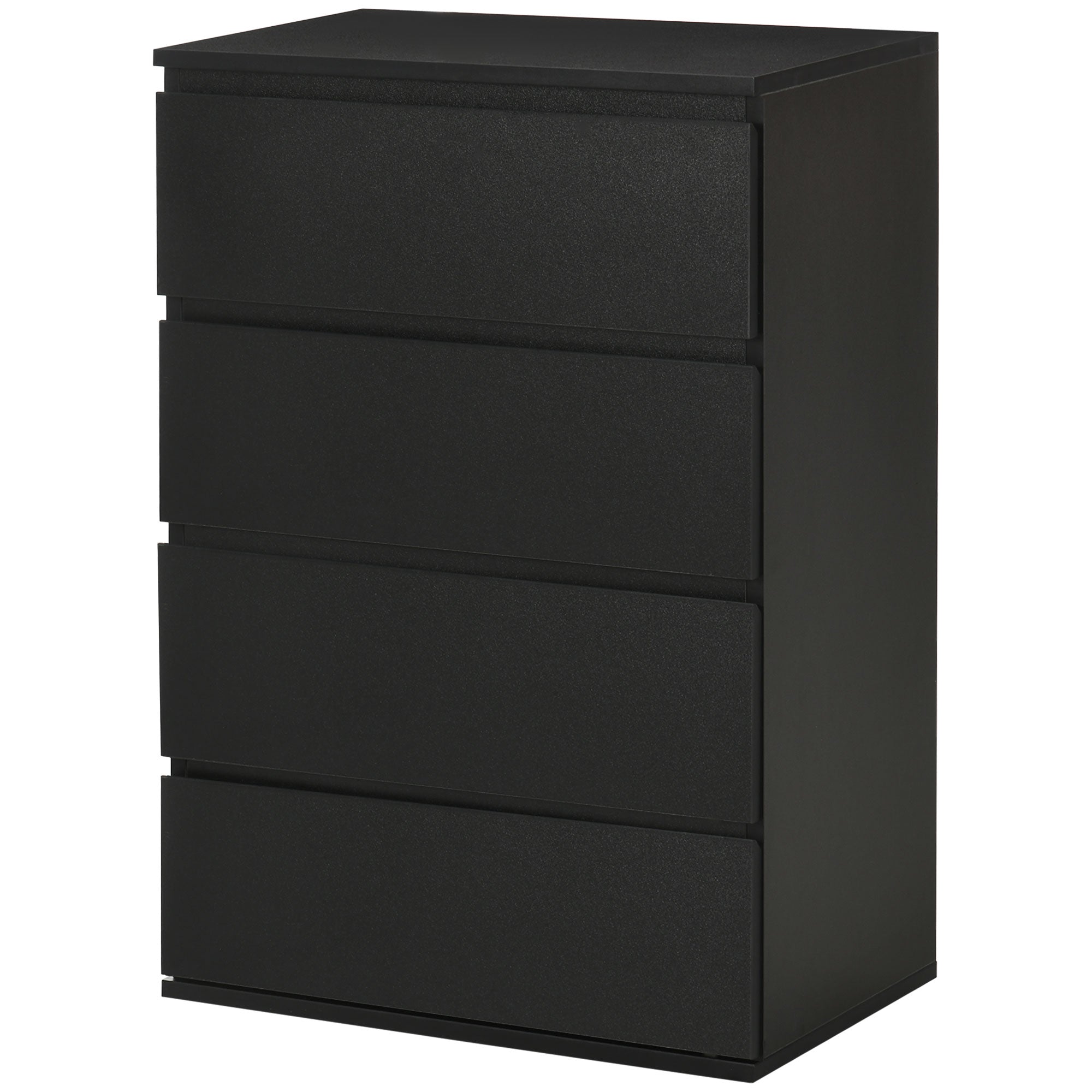 HOMCOM Modern 4-Drawer Chest of Drawers, Storage Cabinet Dresser, Bedroom Storage Drawer Unit