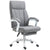 Vinsetto High-Back Executive Office Chair, Reclining Fabric Desk Chair with Footrest, Armrests, and Adjustable Height, Grey