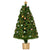 HOMCOM 4FT Prelit Artificial Christmas Tree Fiber Optic Holiday Home Xmas Indoor Decoration with Golden Stand Green