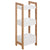 HOMCOM Bamboo Bathroom Caddy: Tiered Organiser for Compact Spaces, Shower Shelving Unit