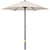 Outsunny Cream Patio Parasol: 6-Rib Outdoor Sun Shade for Balcony & Garden, 2M