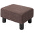 HOMCOM Compact Linen Fabric Ottoman, Modern Footstool Cube with Durable Plastic Legs, Living Room, Brown