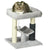 PawHut Kitty Climber: 48cm Cat Tree with Self-Groomer, Scratching Post & Dangling Ball, Grey