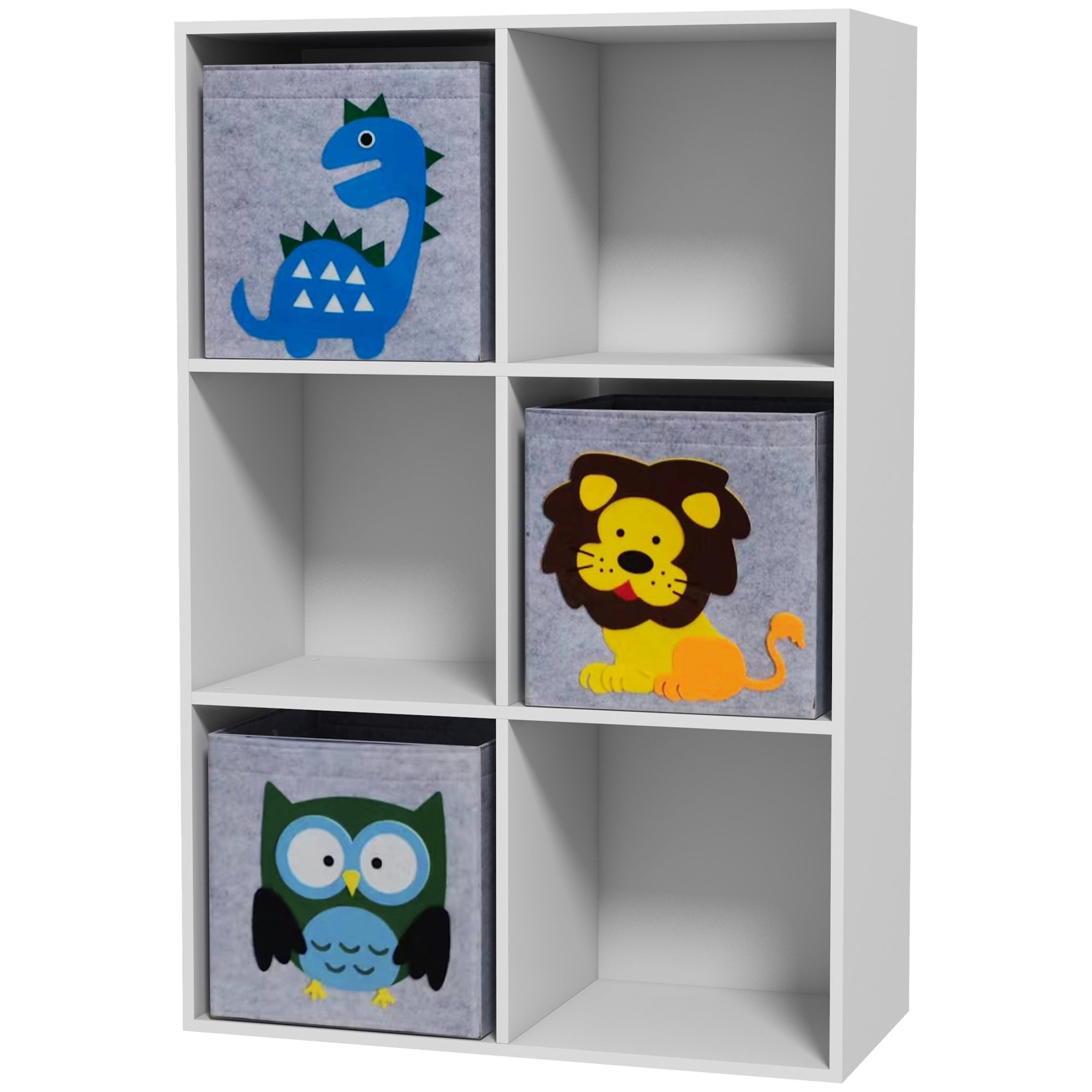 ZONEKIZ Kids' Storage Unit: 3 Fabric Drawers, Sturdy Frame, 61.8 x 29.9 x 91.5 cm, Pristine White