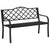 Outsunny 2-Seater Outdoor Garden Bench Cast Iron Antique Park Loveseat Chair with Armrest for Yard, Lawn, Porch, Patio, Steel