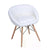 HOMCOM Faux Leather Lounge Chair W/Solid Wooden Legs-White