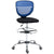 Vinsetto Draughtsman Chair: Armless Mesh Office Chair, Swivel Design with Lumbar Support & Foot Ring, Dark Blue