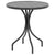 Outsunny Garden Side Table: 66cm Round Patio Accent with Metal Frame & Slatted Top, Jet Black