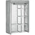 HOMCOM Fabric Wardrobe, Portable Wardrobe with 6 Shelves, 1 Hanging Rail, Foldable Closets, 103 x 43 x 162.5 cm, Light Grey