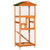 PawHut Wooden Bird Aviary Cages Outdoor Finches Birdcage with Pull Out Tray 2 Doors, Orange