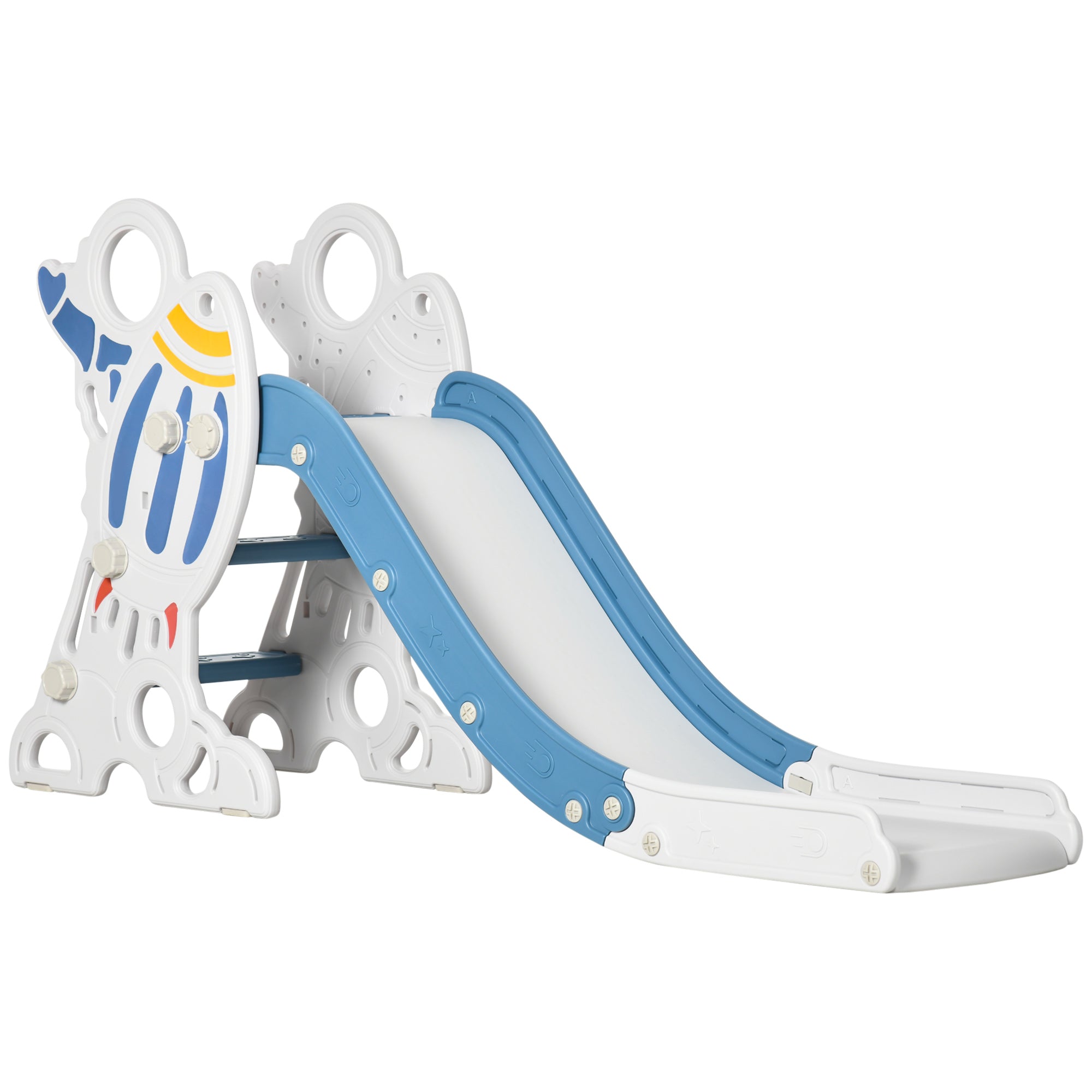 AIYAPLAY Indoor Toddler Slide: Freestanding Space Theme Baby Slide for Ages 1.5-3 Years, Blue