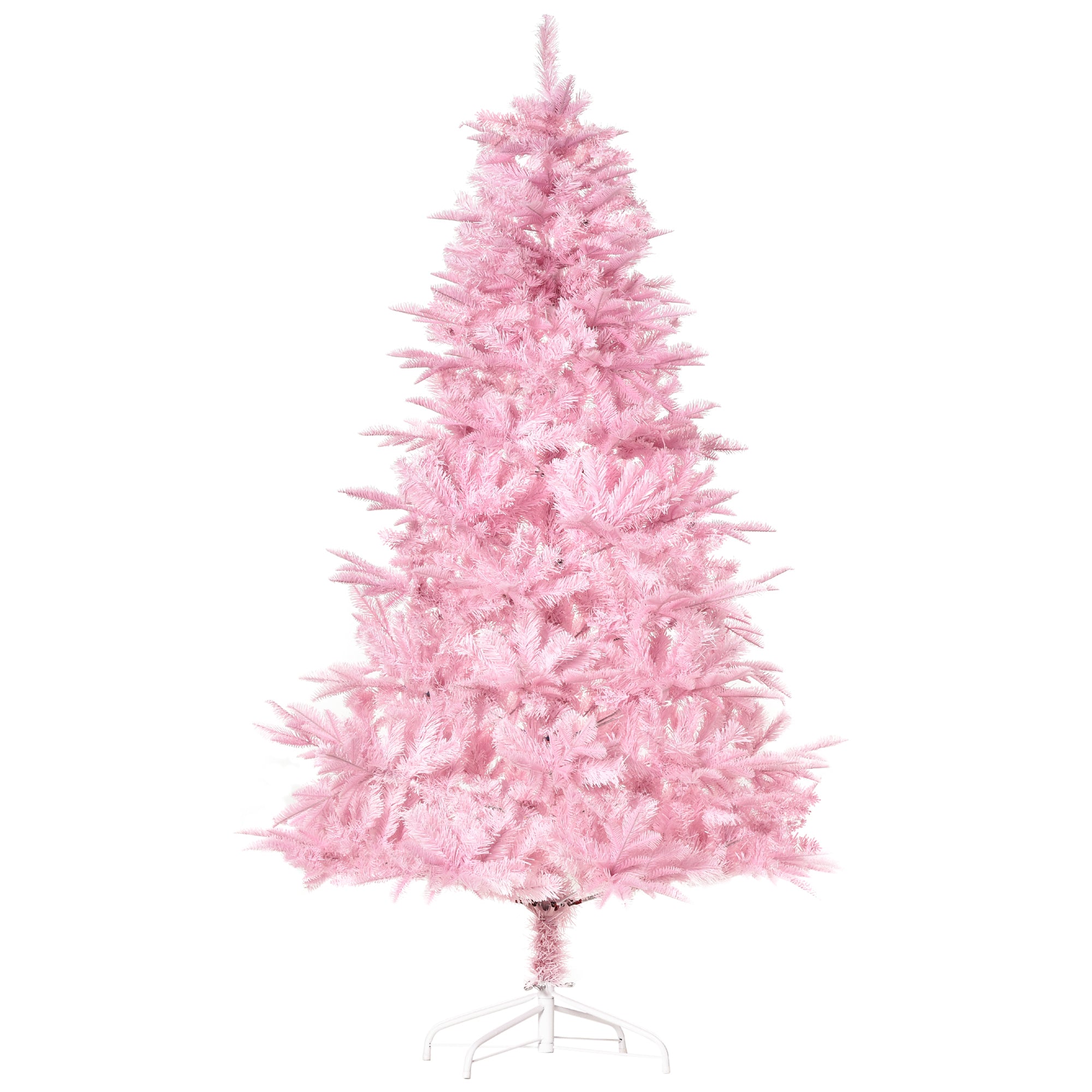 HOMCOM 6FT Pop-up Artificial Christmas Tree Holiday Xmas Holiday Tree Decoration with Automatic Open for Home Party, Pink