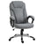 Vinsetto Linen Fabric Office Swivel Chair, Height Adjustable, Padded Armrests, Tilt Function, Grey