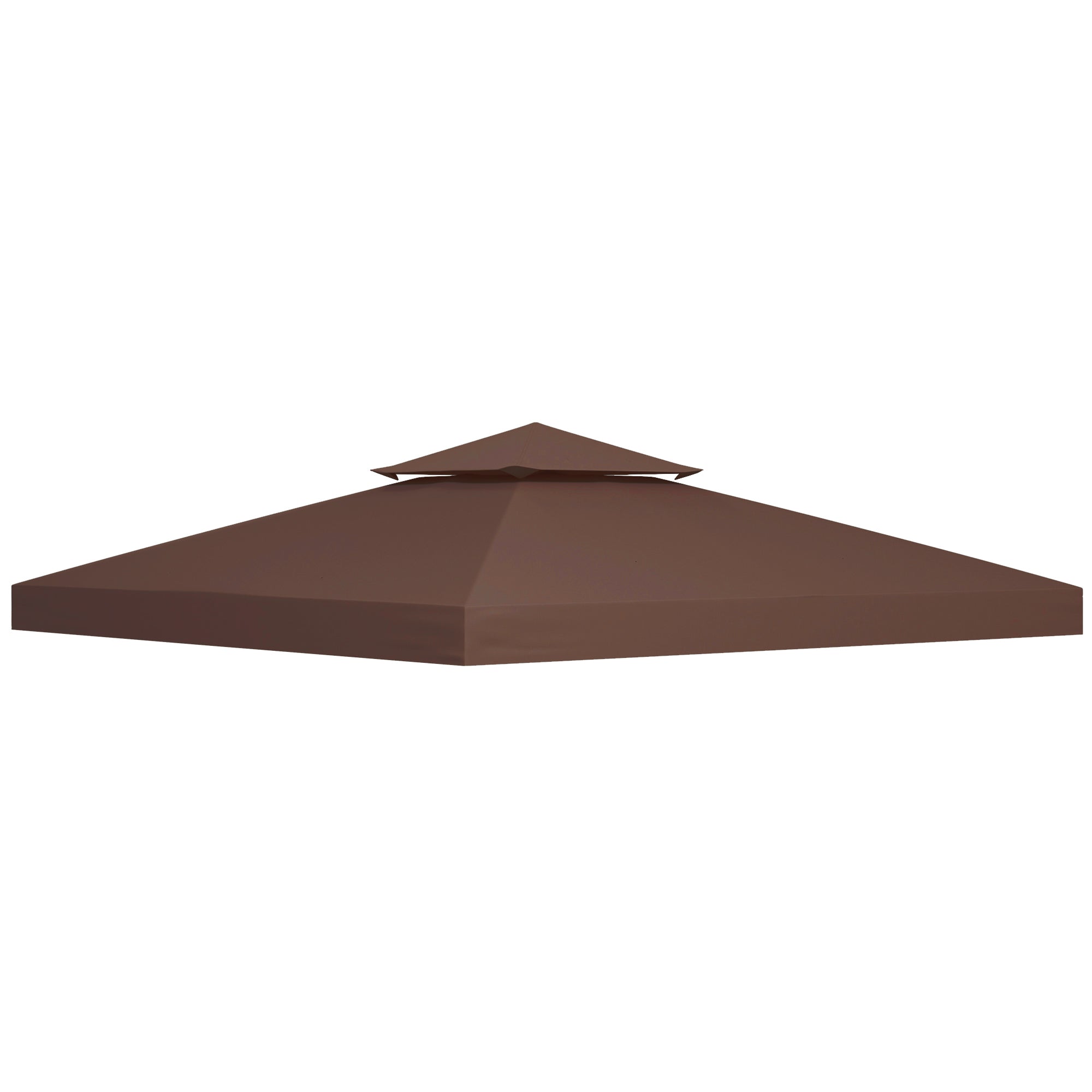 Outsunny 3 x 3(m) Gazebo Replacement Canopies Replacement Cover Spare Part Coffee (TOP ONLY)