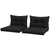 Outsunny Replacement Seat Cushions and Back Pillows, 4-Piece Patio Chair Cushion Set for Indoor or Outdoor Use, Black